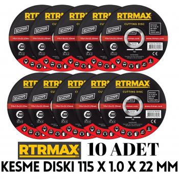 Rtrmax RDI11510 Inox Kesme Diski Kesici 115*1.0*22 mm -10 ADET