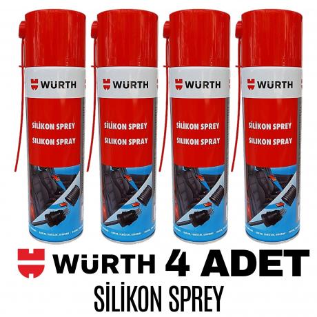 Würth Silikon Sprey 500 ML Made in Germany - 4 ADET