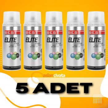 Best Elite Akrilik Ral 9005 Derin Parlak Siyah Sprey Boya 400 ML 5 adet