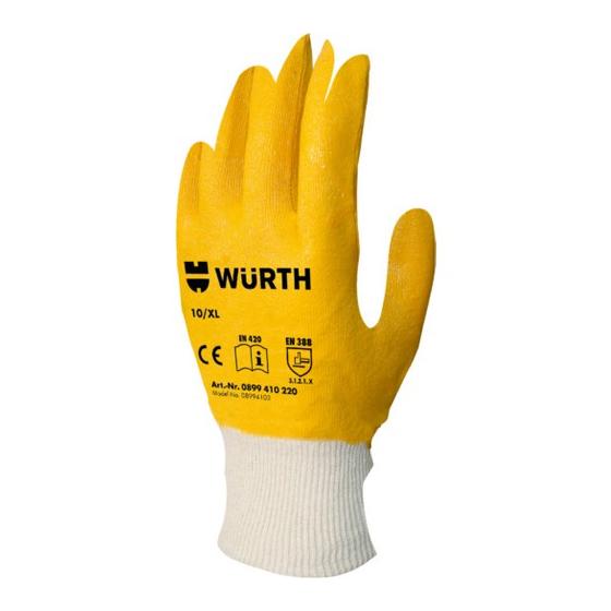 WÜRTH NİTRİL ELDİVEN SARI 10/Xl