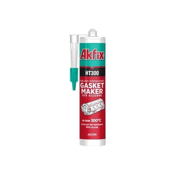 Akfix HT300 Sıvı Conta Yüksek Isı Silikonu Kırmızı 310 Ml