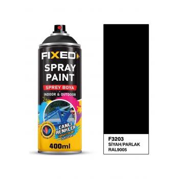 SGS Fıxed Ral 9005 Parlak Siyah Akrilik Sprey Boya 400 ml