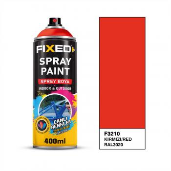 SGS Fıxed Ral 3020 Trafik Kırmızı Akrilik Sprey Boya 400 ml
