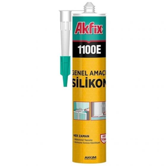 AKFİX SİLİKON ŞEFFAF 1100E 280 GR.