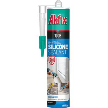 Akfix Şeffaf Silikon Genel Amaçlı Kullanım Sızdırmaz 100E 280 ML.