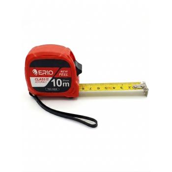 Er10 Şerit Metre Plastik Abs Çift Kilitli 10M x 25MM Kırmızı T63-1025