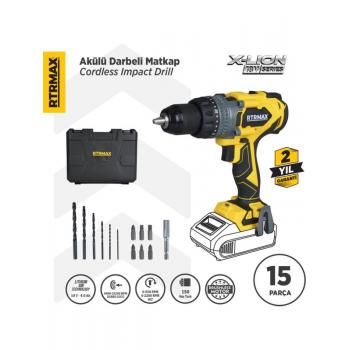 Rtrmax Şarjlı Darbeli Matkap Kömürsüz 150Nm RTX3020B - Akü Hariç