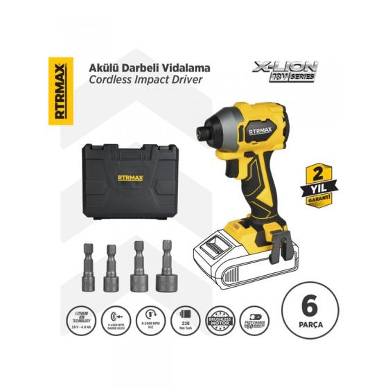 Rtrmax Kömürsüz Torklu Vidalama 18V 230Nm (Aküsüz) RTX3050B
