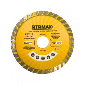 Rtrmax Turbo Kanallı Elmas Testere Mermer Kesici 115 mm RET115
