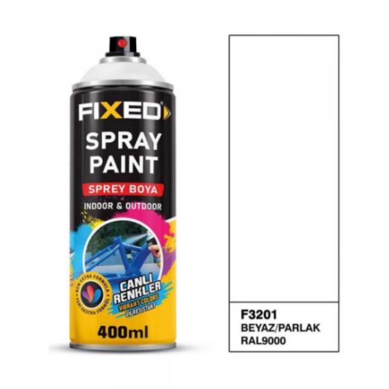 SGS Fıxed Ral 9000 Parlak Beyaz Akrilik Sprey Boya 400 ml