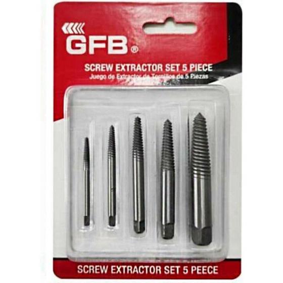 GFB Ters Kılavuz Takımı Kırık Vida Sökme Klavuz Seti (5 Parça)