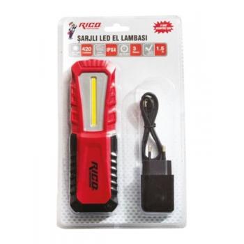 Rico Şarjlı Led El Lambası 420 Lümen Mıknatıslı 013-RC0038